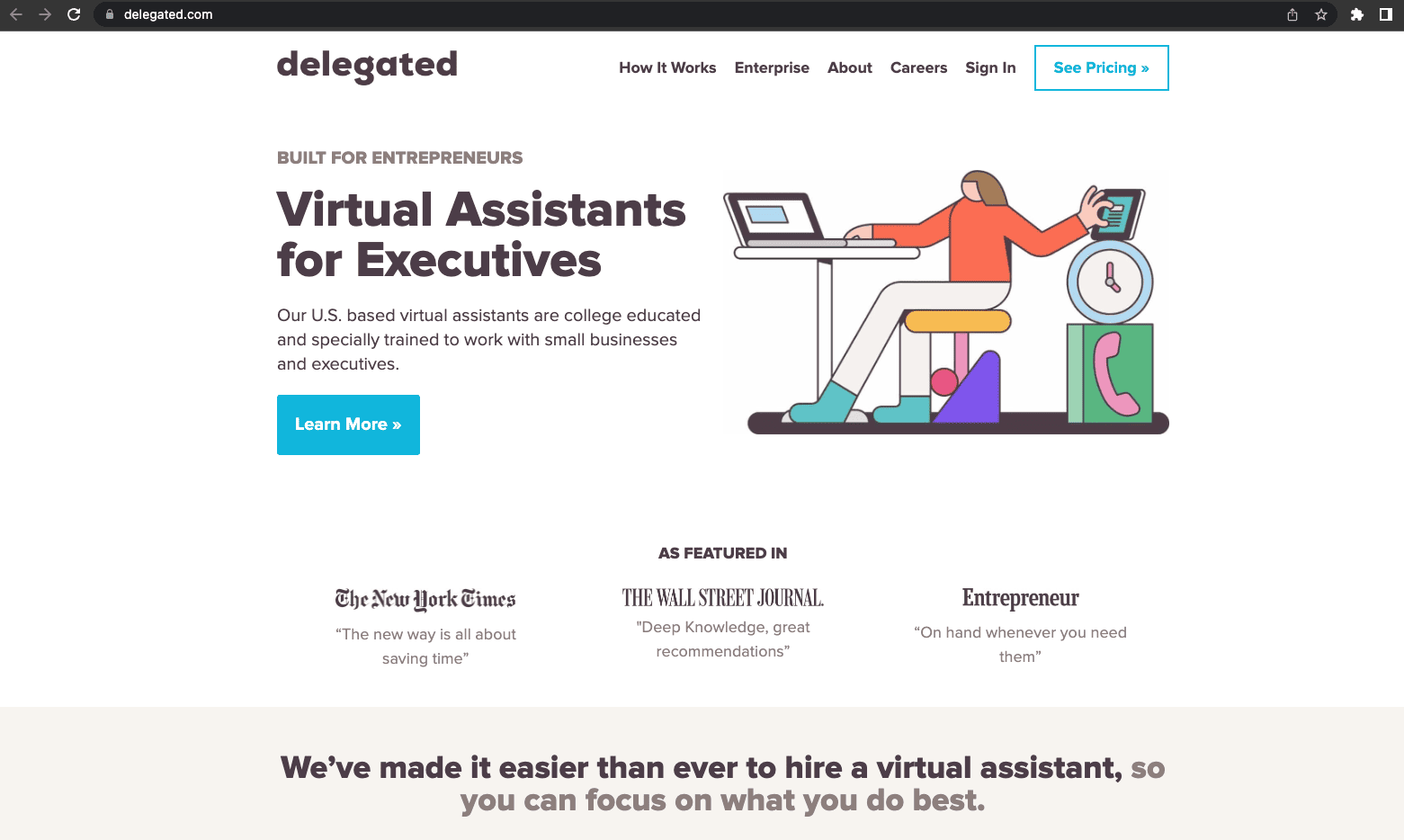 Delegated website